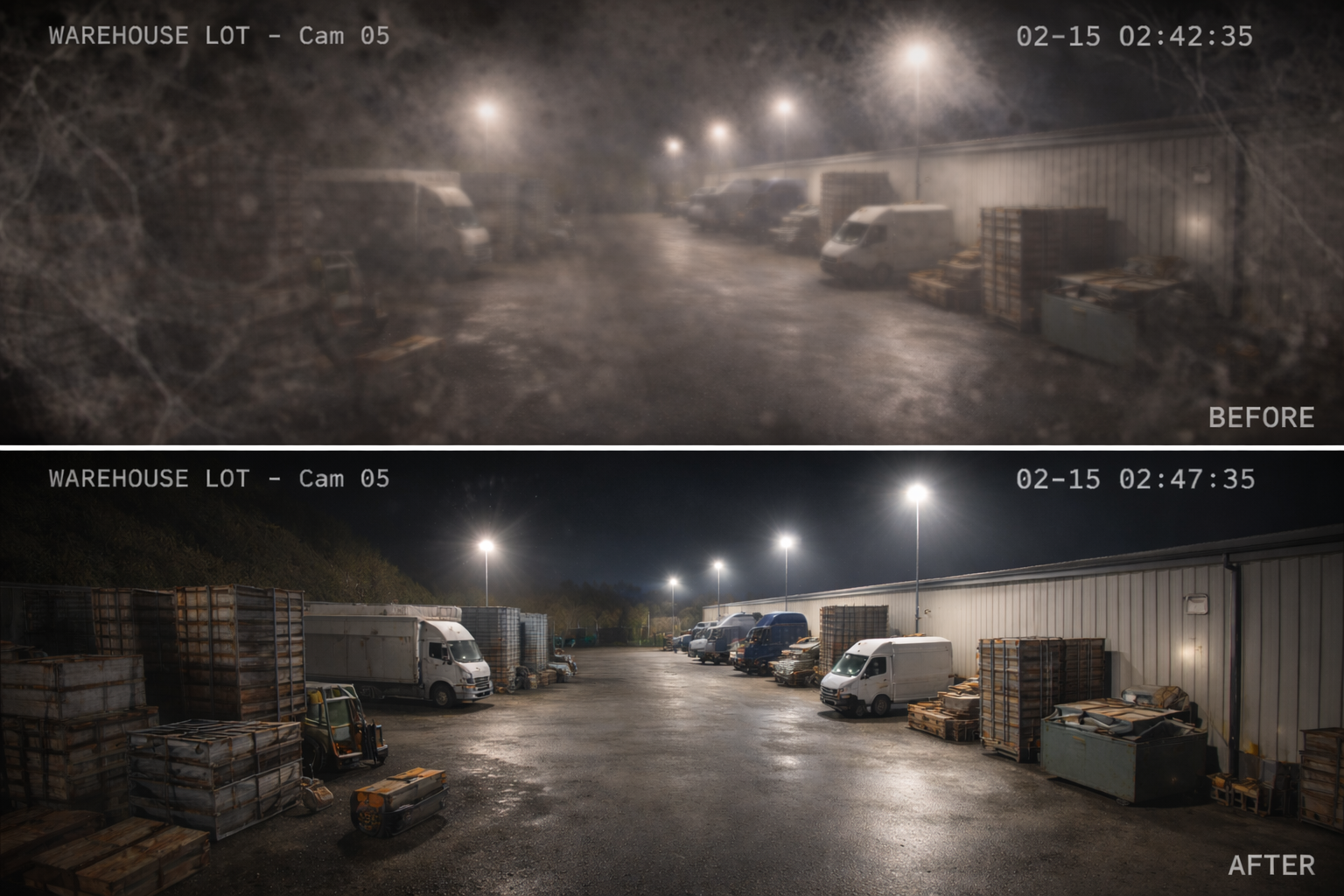 Camduster - in Warehouse camera cleaning robot